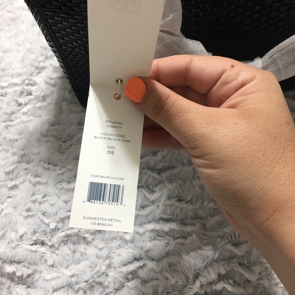 NWT Tory Burch woven Robinson- Black - Picture 9 of 9